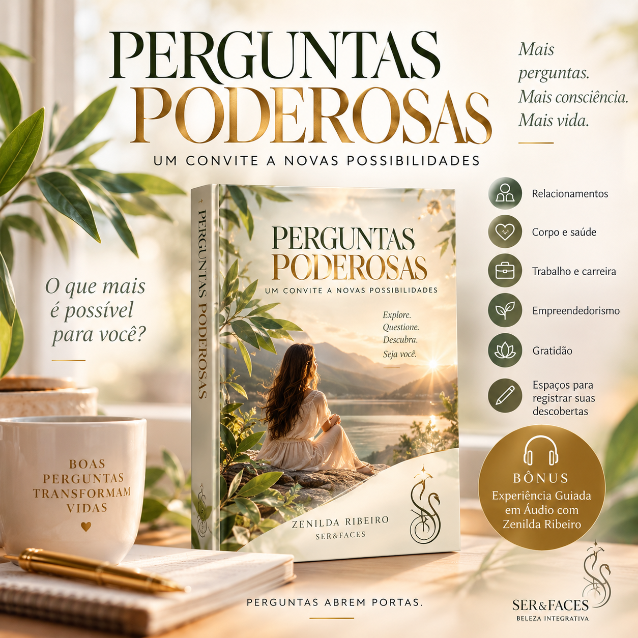 Capa do eBook Perguntas Poderosas — Um Convite a Novas Possibilidades, da SER&FACES